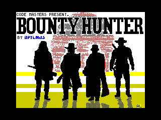 Bounty Hunter title screen for ZX Spectrum